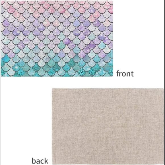 Set of 4 Placemats for Dining Table - Mermaid - 18 x 12 inch - Picture 4 of 7